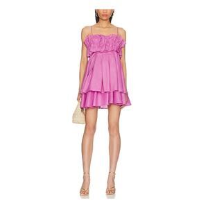 Aureta. 'Penelope' Pink Linen Mini Dress Size XS